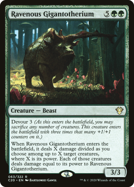 Ravenous Gigantotherium (63) — Commander 2020