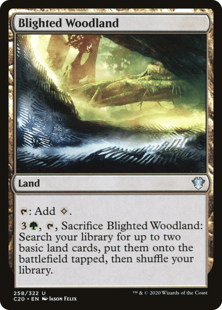 Blighted Woodland (258) — Commander 2020