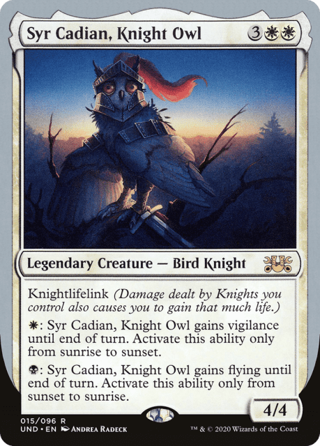 Syr Cadian, Knight Owl (15) — Unsanctioned