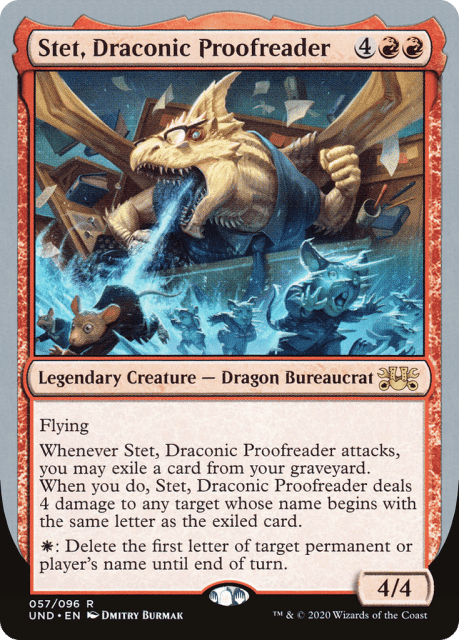 Stet, Draconic Proofreader (57) — Unsanctioned