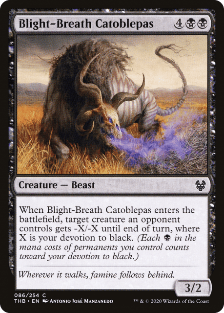 Blight-Breath Catoblepas (86) — Theros Beyond Death
