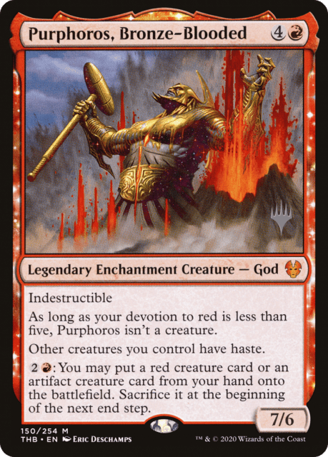 Purphoros, Bronze-Blooded (150) — Theros Beyond Death Promos