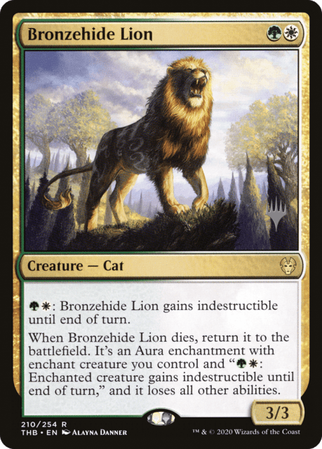 Bronzehide Lion (210) — Theros Beyond Death Promos