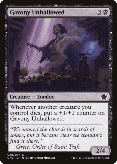Gavony Unhallowed (29) — Game Night 2019