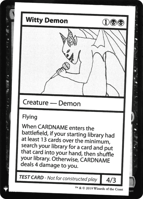 Witty Demon (50) — Mystery Booster Playtest Cards 2019
