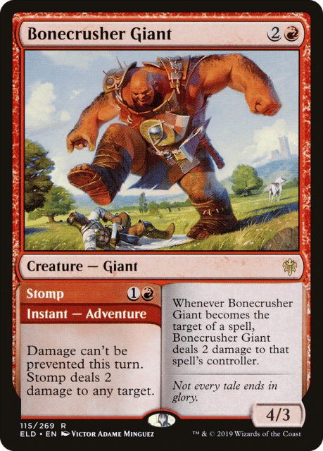 Bonecrusher Giant // Stomp (115) — Throne of Eldraine