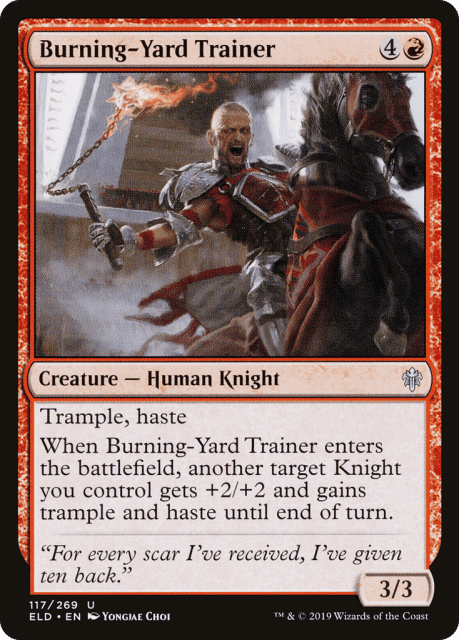 Burning-Yard Trainer (117) — Throne of Eldraine