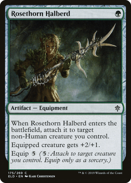 Rosethorn Halberd (175) — Throne of Eldraine
