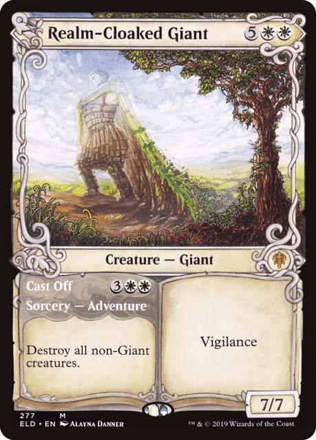 Realm-Cloaked Giant // Cast Off (277) — Throne of Eldraine