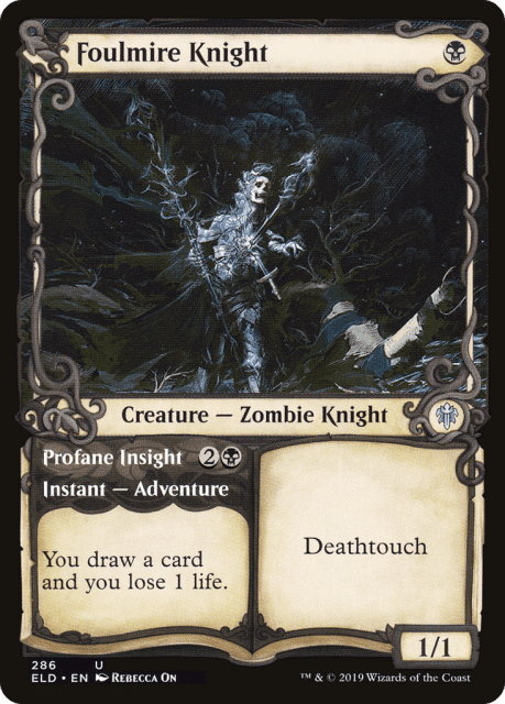 Foulmire Knight // Profane Insight (286) — Throne of Eldraine