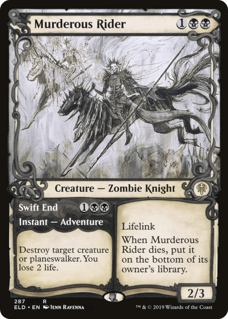 Murderous Rider // Swift End (287) — Throne of Eldraine