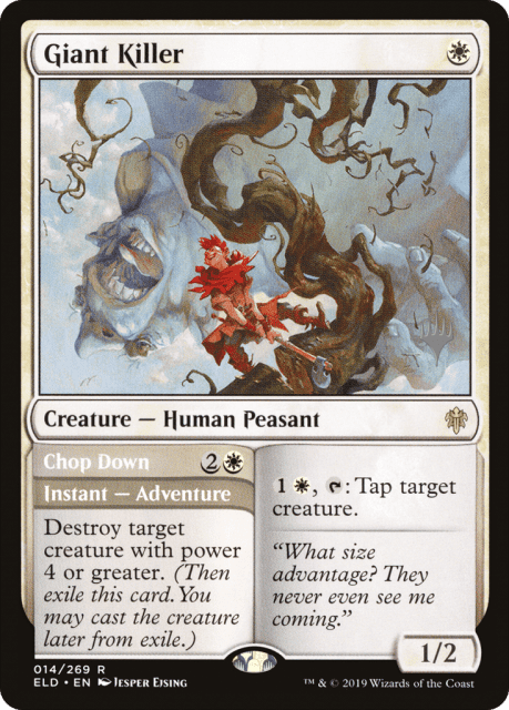 Giant Killer // Chop Down (14) — Throne of Eldraine Promos