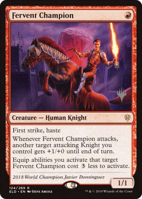 Fervent Champion (124) — Throne of Eldraine Promos