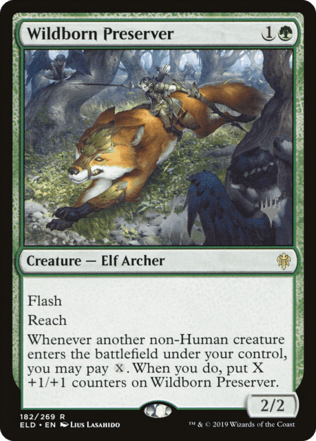 Wildborn Preserver (182) — Throne of Eldraine Promos