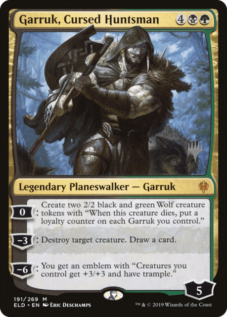 Garruk, Cursed Huntsman (191) — Throne of Eldraine Promos