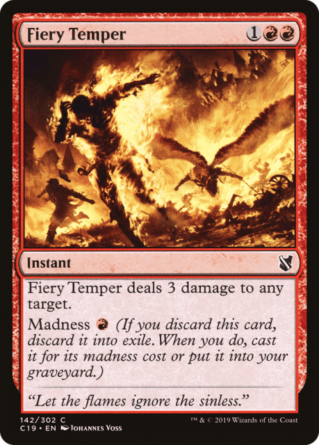 Fiery Temper (142) — Commander 2019