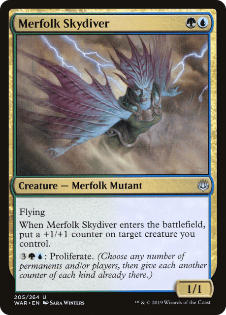 Merfolk Skydiver (205) — War of the Spark