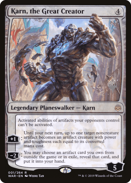 Karn, the Great Creator (1) — War of the Spark Promos