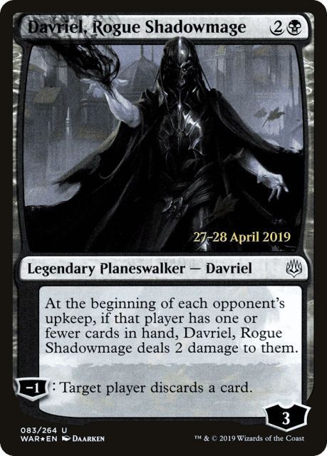 Davriel, Rogue Shadowmage (83) — War of the Spark Promos