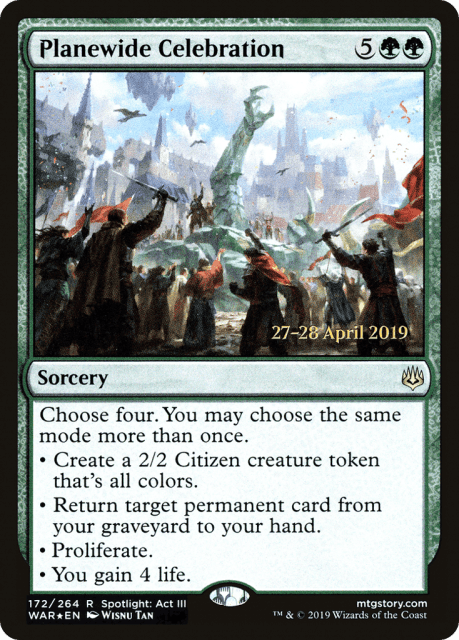 Planewide Celebration (172) — War of the Spark Promos