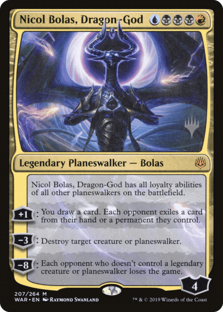Nicol Bolas, Dragon-God (207) — War of the Spark Promos