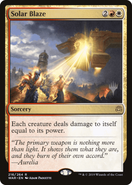 Solar Blaze (216) — War of the Spark Promos
