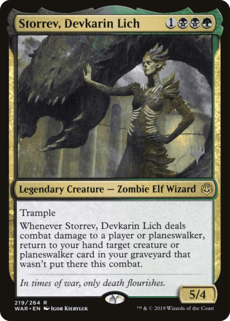 Storrev, Devkarin Lich (219) — War of the Spark Promos