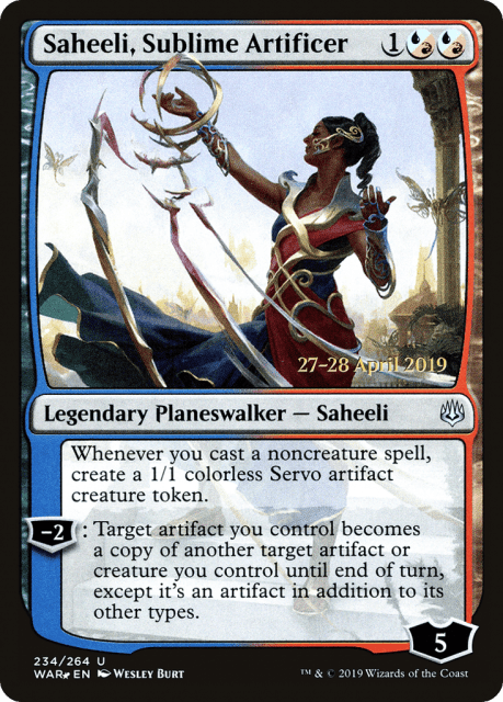 Saheeli, Sublime Artificer (234) — War of the Spark Promos