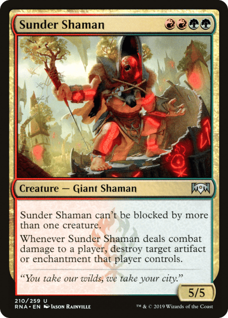 Sunder Shaman (210) — Ravnica Allegiance