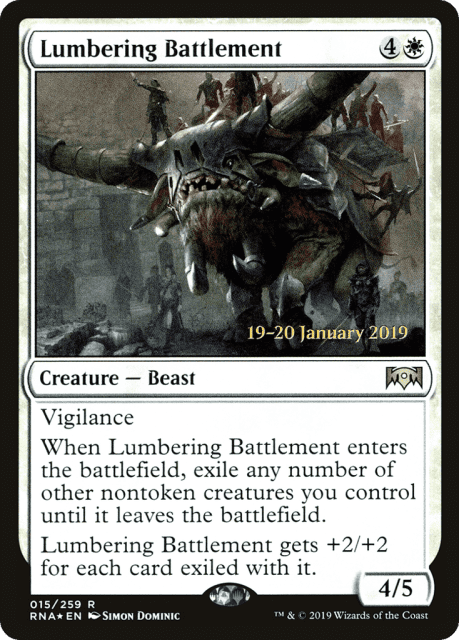 Lumbering Battlement (15) — Ravnica Allegiance Promos