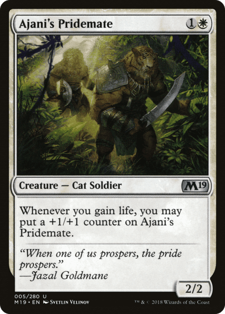 Ajani's Pridemate (5) — Core Set 2019