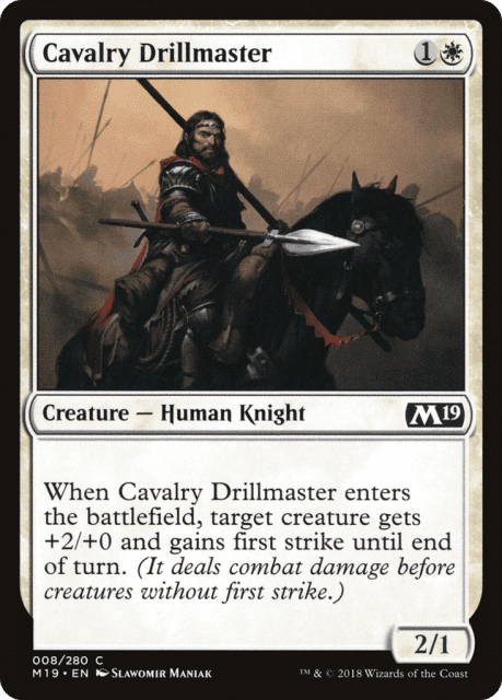 Cavalry Drillmaster (8) — Core Set 2019
