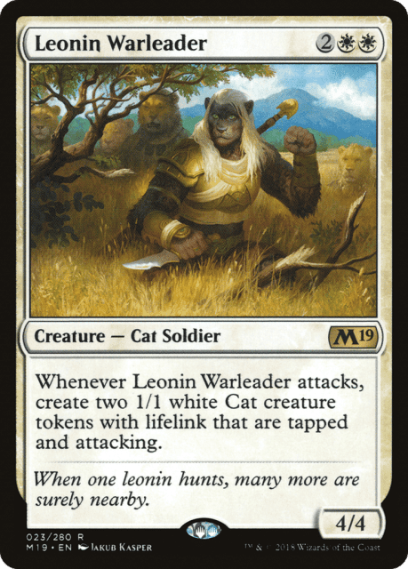 Leonin Warleader (23) — Core Set 2019