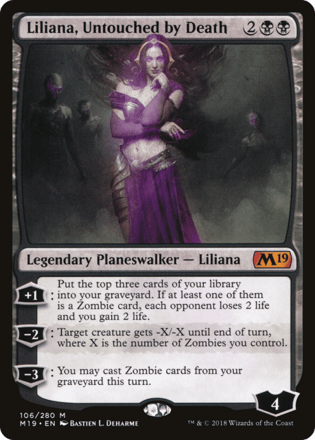 Liliana, Untouched by Death (106) — Core Set 2019