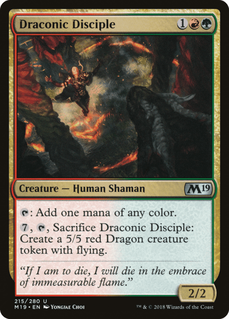 Draconic Disciple (215) — Core Set 2019