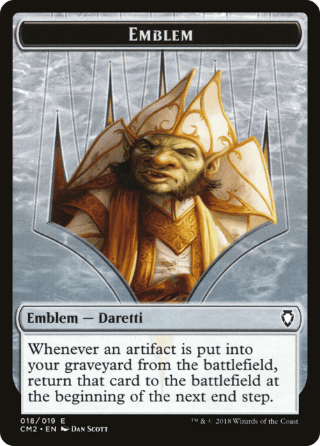 Daretti, Scrap Savant Emblem (18) — Commander Anthology Volume II