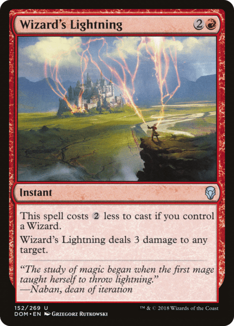 Wizard's Lightning (152) — Dominaria