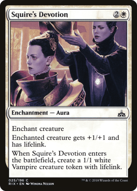 Squire's Devotion (25) — Rivals of Ixalan
