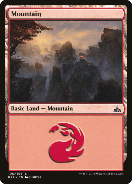 Mountain (195) — Rivals of Ixalan