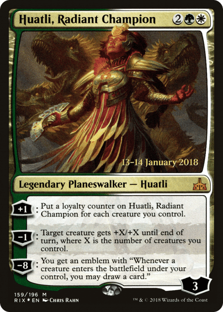 Huatli, Radiant Champion (159) — Rivals of Ixalan Promos