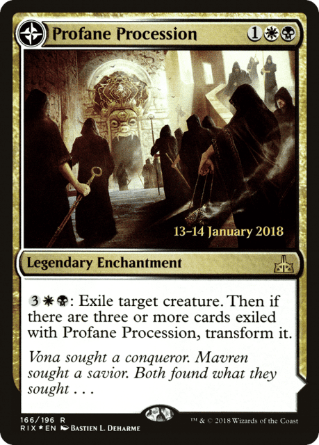 Profane Procession // Tomb of the Dusk Rose (166) — Rivals of Ixalan Promos