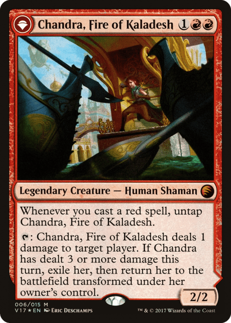 Chandra, Fire of Kaladesh // Chandra, Roaring Flame (6) — From the Vault: Transform