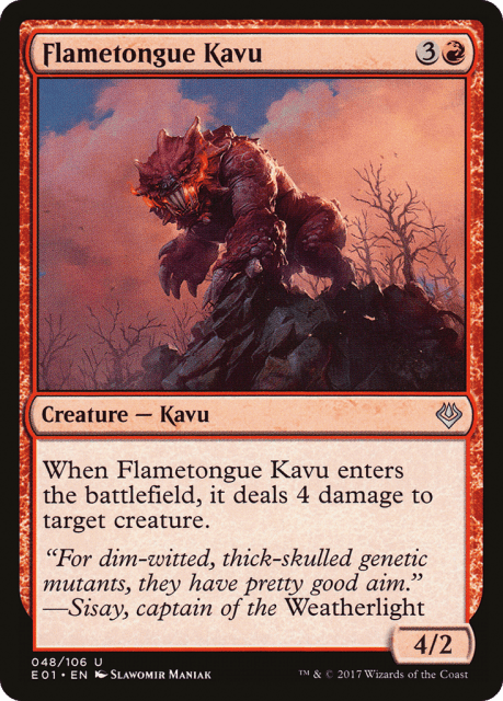 Flametongue Kavu (48) — Archenemy: Nicol Bolas