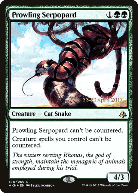 Prowling Serpopard (180) — Amonkhet Promos
