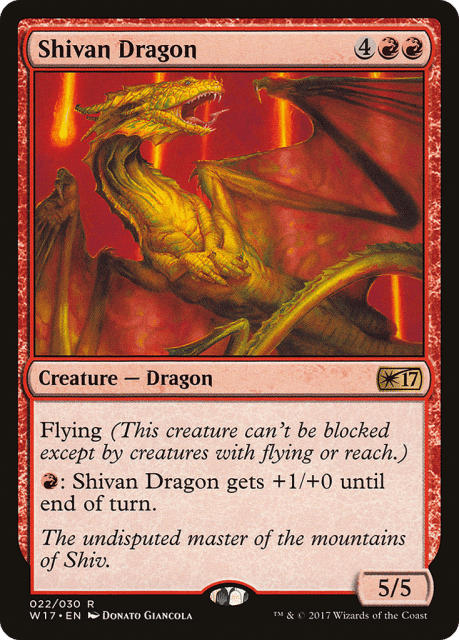 Shivan Dragon (22) — Welcome Deck 2017