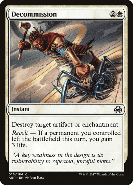 Decommission (16) — Aether Revolt