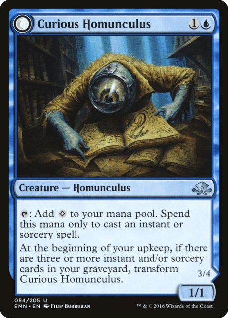 Curious Homunculus // Voracious Reader (54) — Eldritch Moon
