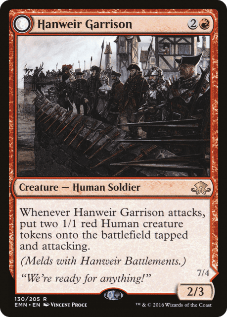 Hanweir Garrison // Hanweir, the Writhing Township (130a) — Eldritch Moon