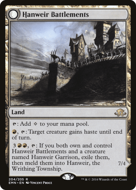 Hanweir Battlements // Hanweir, the Writhing Township (204) — Eldritch Moon
