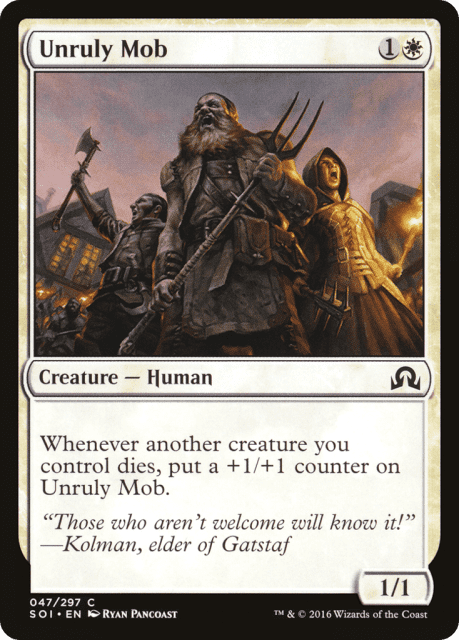 Unruly Mob (47) — Shadows over Innistrad
